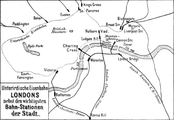 Londons unterirdische Bahnen