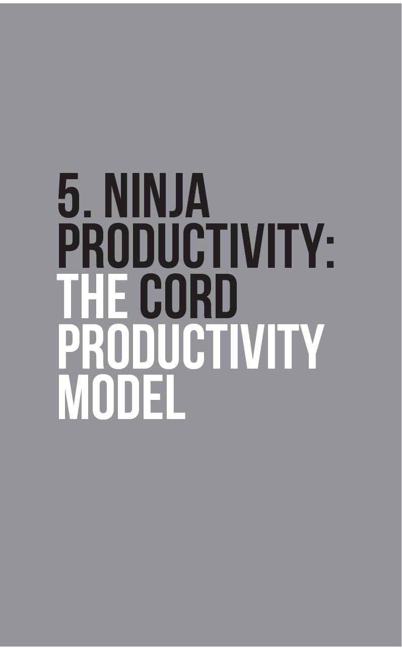 5. Ninja productivity: the cord productivity model