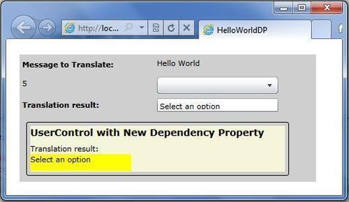 Dependency properties