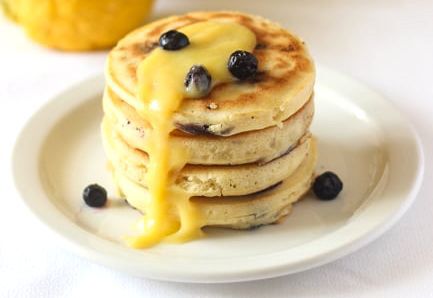 Blueberry Lemon Pancakes with Lemon Curd - Jessica in the Kitchen