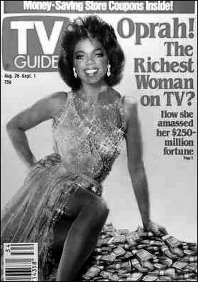 This TV Guide cover depicts the head of Oprah atop the body of Ann-Margret.