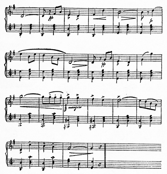 Partitura di «Marcia aquila», seconda parte