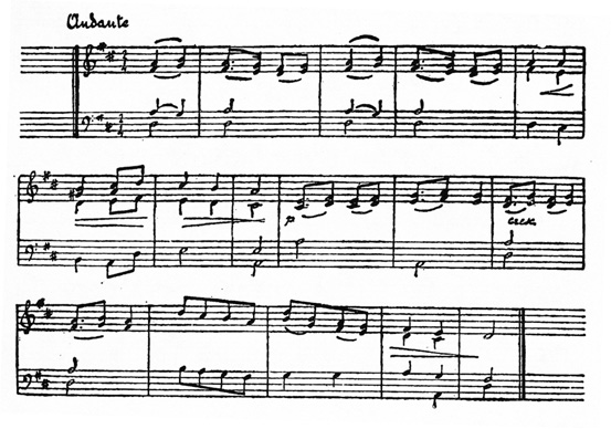 Partitura di «O Sanctissima»