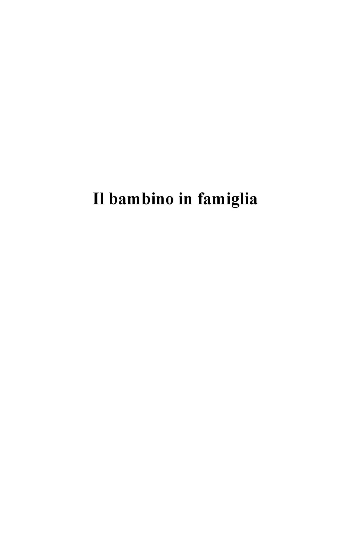 Il bambino in famiglia