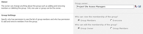 Delegating membership management to the Project Site Access Managers group
