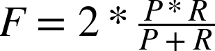 Precision and recall equations