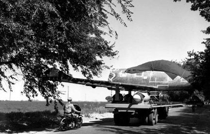 North American trucked the XP-86 from Los Angeles to Muroc Field.