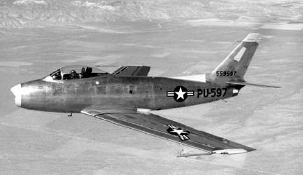 Aircraft number 597 was the first of three experimental XF-86s built and tested by North American.