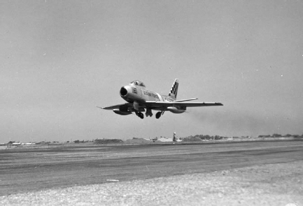 51st Fighter Group F-86 taking off in June 1953. HRA