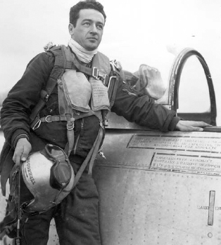 Capt. Joseph McConnell was the leading American ace of the war, with sixteen credits. Midway in his tour, he survived a bailout into the Yellow Sea. USAF