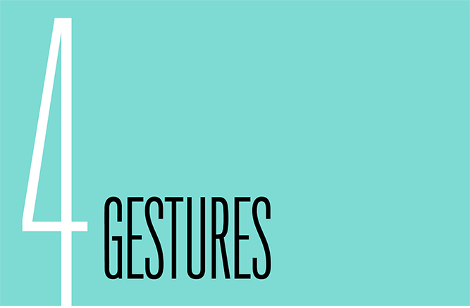 Chapter 4: Gestures