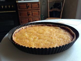 Monique's freshly baked *tarte au citron*