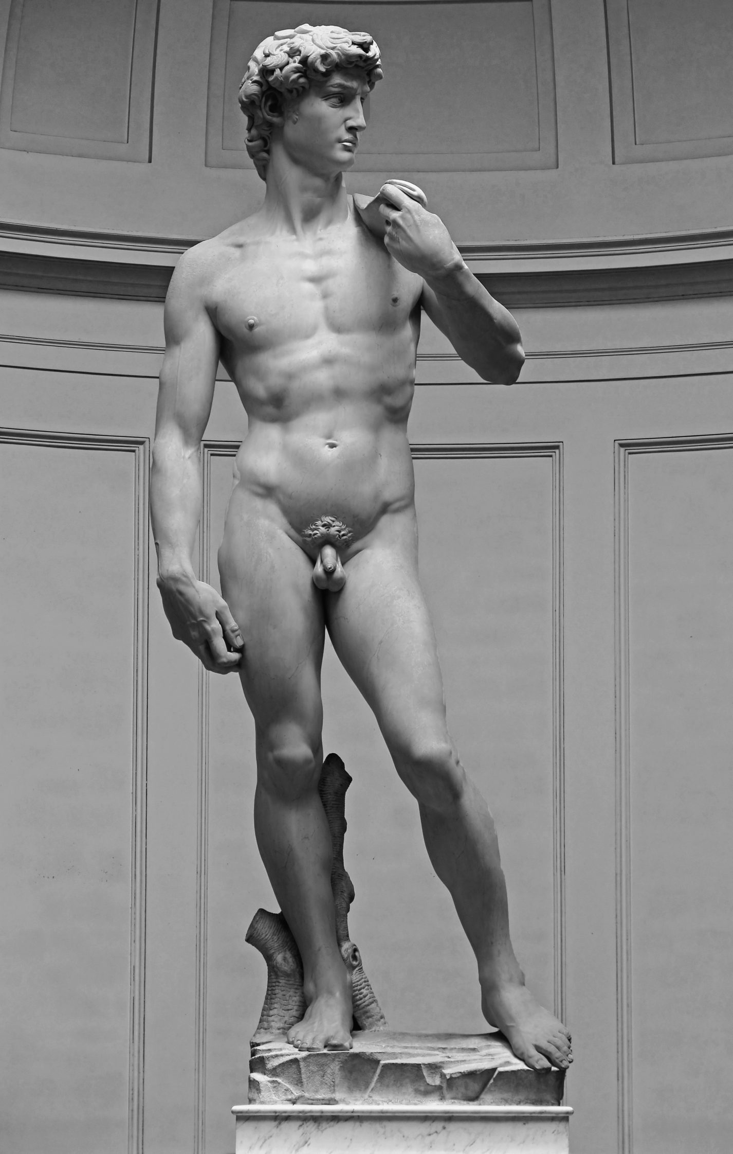 Michelangelo’s David, a celebration in marble of man’s inner and outward strengths and beauty