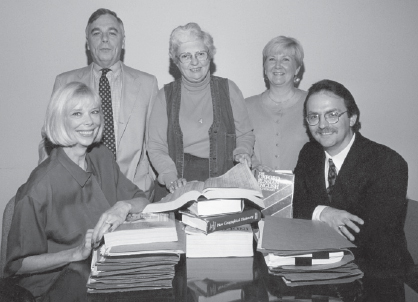 The CIA mole-hunting team (left to right): Sandy Grimes, Paul Redmond, Jeanne Vertefeuille, Diana Worthen, and Dan Payne. (Authors’ collections)