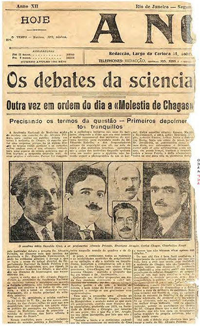 Os debates da sciencia [trecho] A Noite, 11 dez. 1922 Acervo Casa de Oswaldo Cruz “Science’s debates” [excerpt] A Noite, Dec. 11, 1922