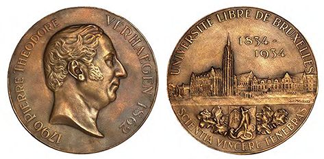 Medalha da Universidade Livre de Bruxelas, 1934 Acervo Casa de Oswaldo Cruz Medal from the Free University of Brussels, 1934