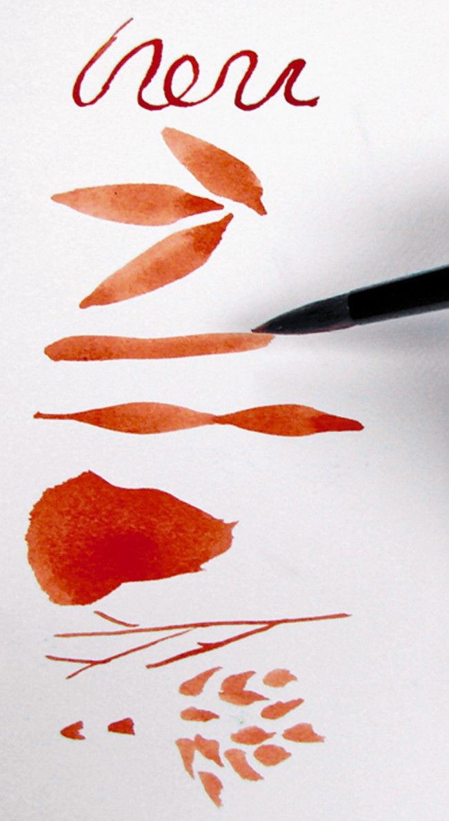 Figure 3-4: Brush strokes using a round brush.