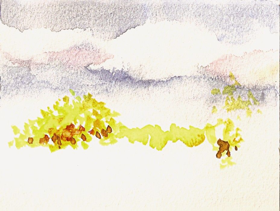 Figure 10-21: Painting the aspen trees.