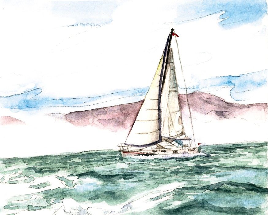 Figure 11-11: Sailboat and fog.