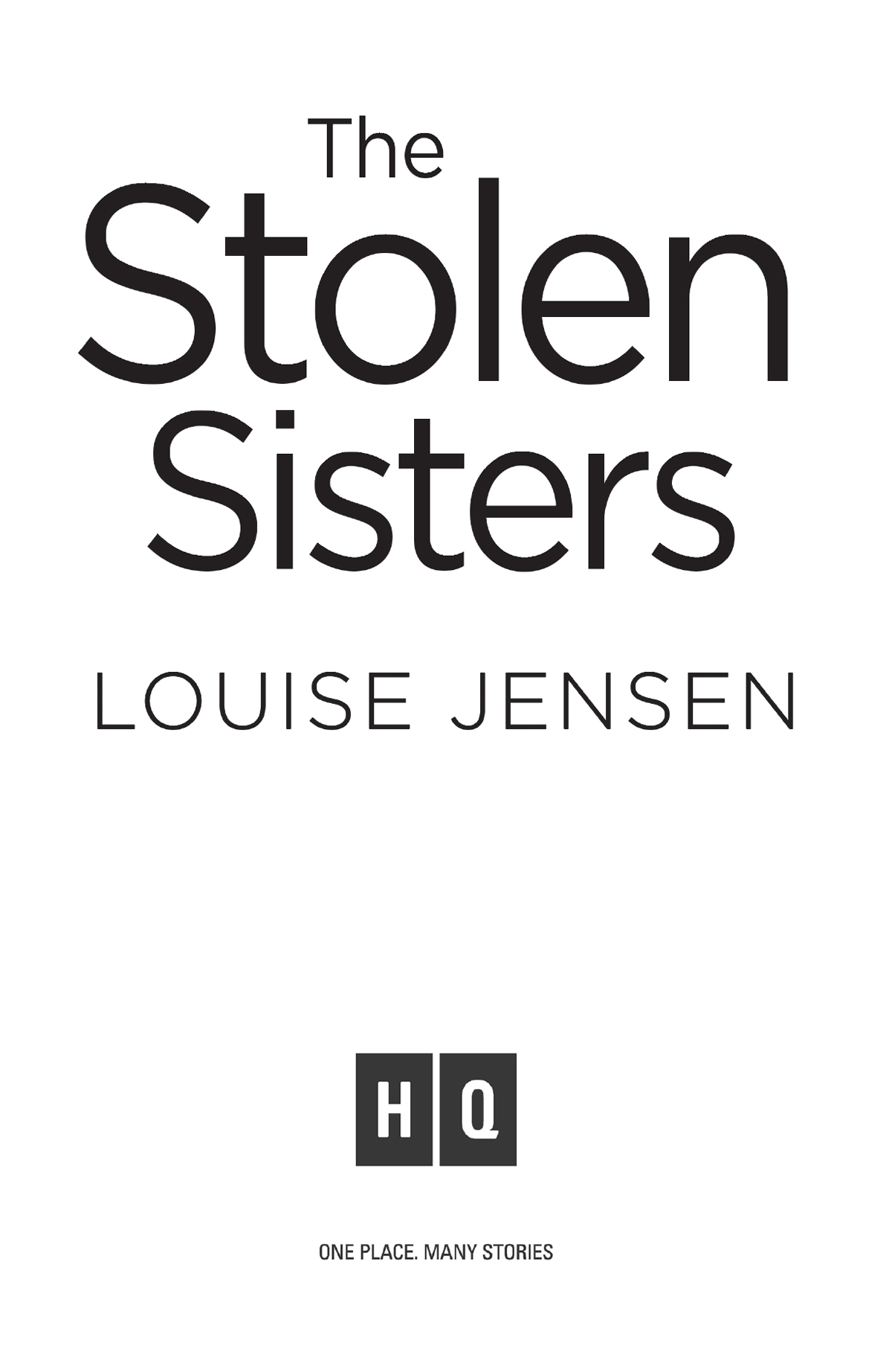 Title Image: The Stolen Sisters by Louise Jensen