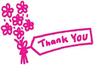 Image of a bouquet of flowers with a “Thank You” note.