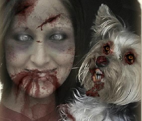 Shaunna and Lily zombiefied