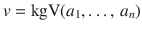 $$v=\operatorname{kgV}(a_{1},\ldots,\,a_{n})$$