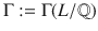 $$\Gamma:=\Gamma(L/{\mathbb{Q}})$$