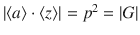 $$|\langle a\rangle\cdot\langle z\rangle|=p^{2}=|G|$$