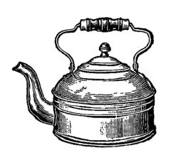 Description: tea-kettle-illustration-vintage-stock-png