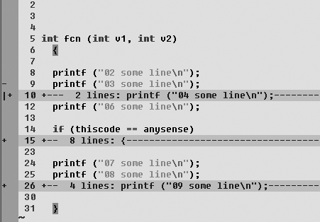 Example of Vim folds