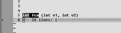 After the command set foldmethod=syntax