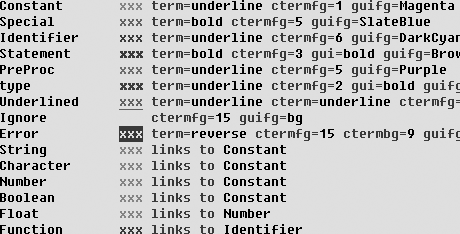 Partial results from the highlight command