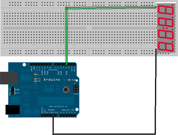 The completed 4char test circuit.