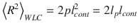 
$$ {\left\langle {R}^2\right\rangle}_{WLC}=2p{l}_{cont}^2=2{l}_p{l}_{cont} $$
