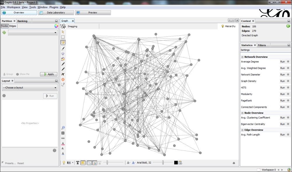 Representing graphs with Gephi