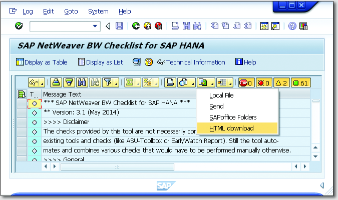 Downloading Results as an HTML File