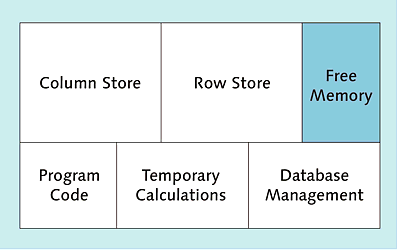 Structure of the Main Memory Pool of SAP HANA