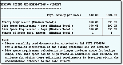 Sizing Report Output (Part 3)