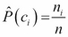 Prior probability estimation