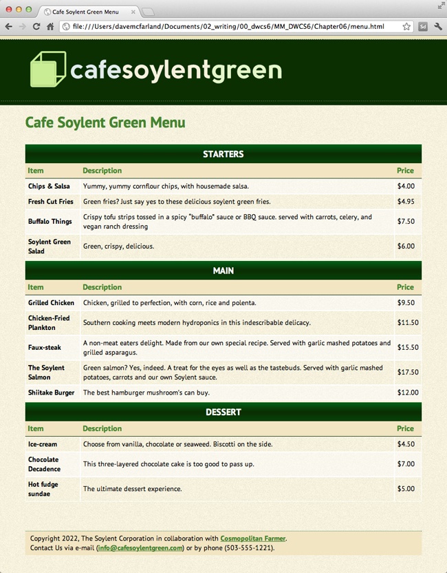 With Dreamweaver and a little CSS, you can make elegant HTML tables.