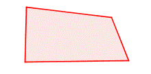 A four sided polygon where no two sides are parallel.