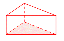 A polygon with triangles for top and bottom and rectangular sides.