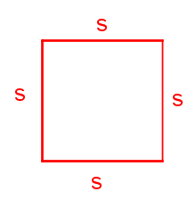 A square. Each side is labeled 's'.