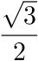 square root of 3/2