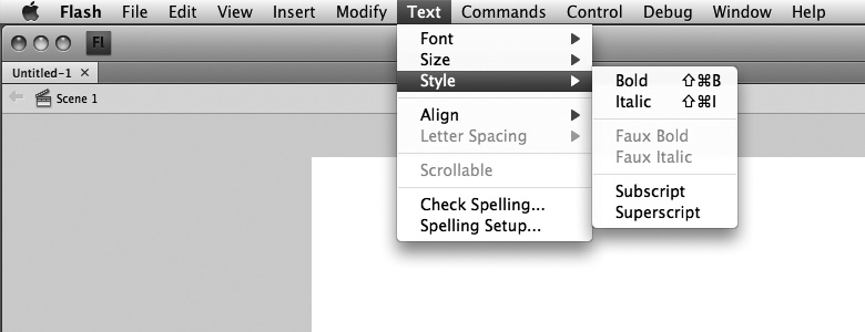 When you see instructions like "Choose Text→Style→Italic," think, "Click to pull down the Text menu, and then move your mouse down to the Style command. When its submenu opens, choose the Italic option."