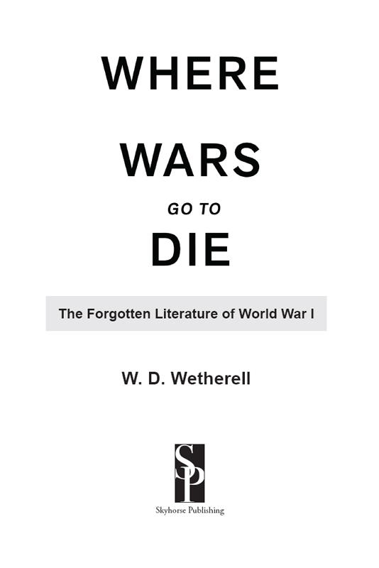 Title Page of Where Wars Go to Die