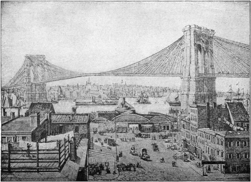 BROOKLYN BRIDGE AND FULTON FERRY.