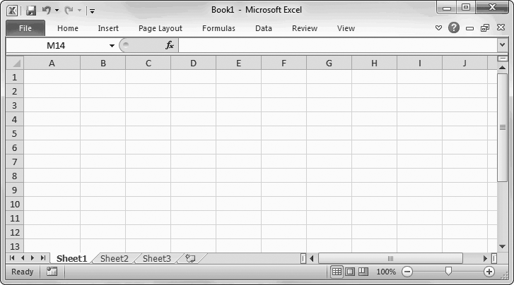 Do you want to use every square inch of screen space for your cells? You can collapse the ribbon (as shown here) by double-clicking any tab. Click a tab to pop it open temporarily, or double-click a tab to bring the ribbon back for good. And if you want to perform the same trick without raising your fingers from the keyboard, you can use the shortcut key Ctrl+F1.