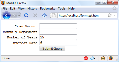 Using default values for selected form fields